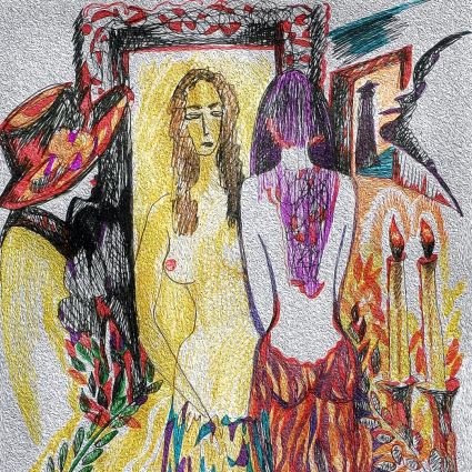 Woman and the shadow